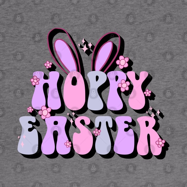 Hoppy easter cute groovy easter design by Yarafantasyart